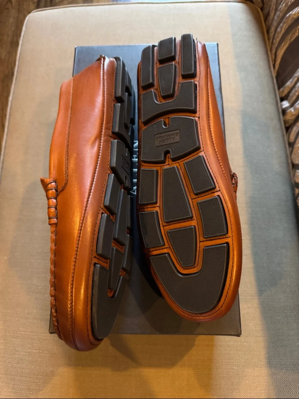 Allen Edmonds Cognac Leather Penny Loafers - Picture 3 of 3